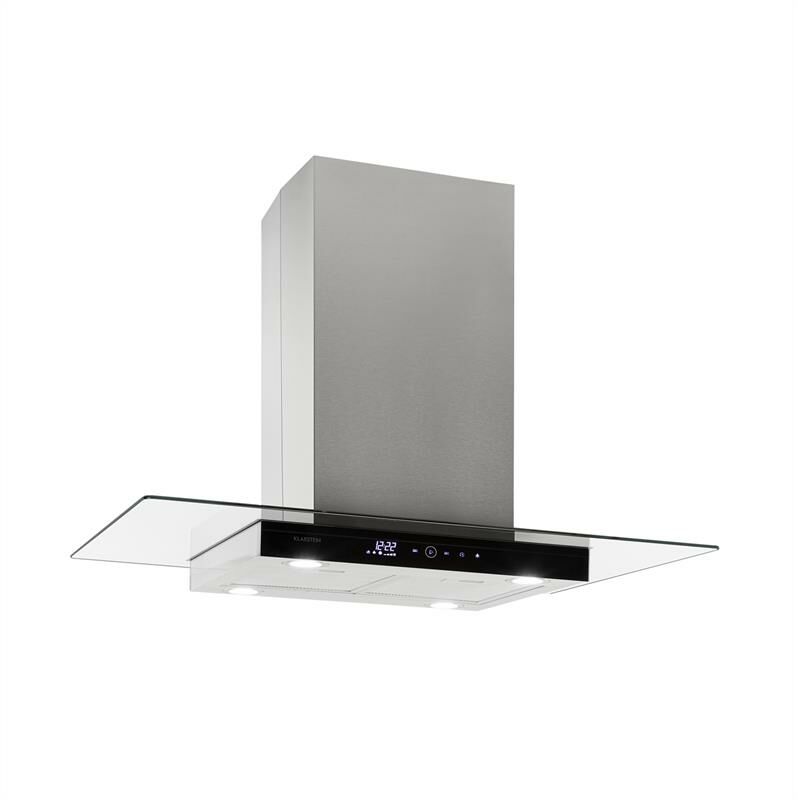 Klarstein Aurelia Hotte aspirante îlot 90cm 600 m³/h Classe A - inox argent