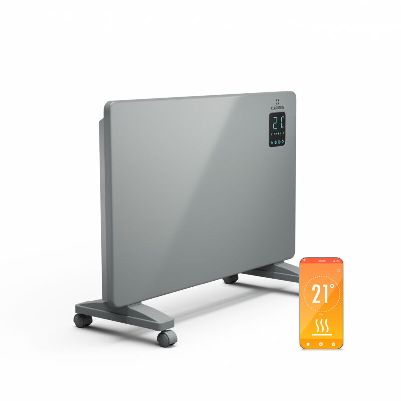 Klarstein - Bansin Smart radiateur - 1500 w, montage mural/sur pied, contrôle par appli, efficacité énergétique, proetction contre la surchauffe &