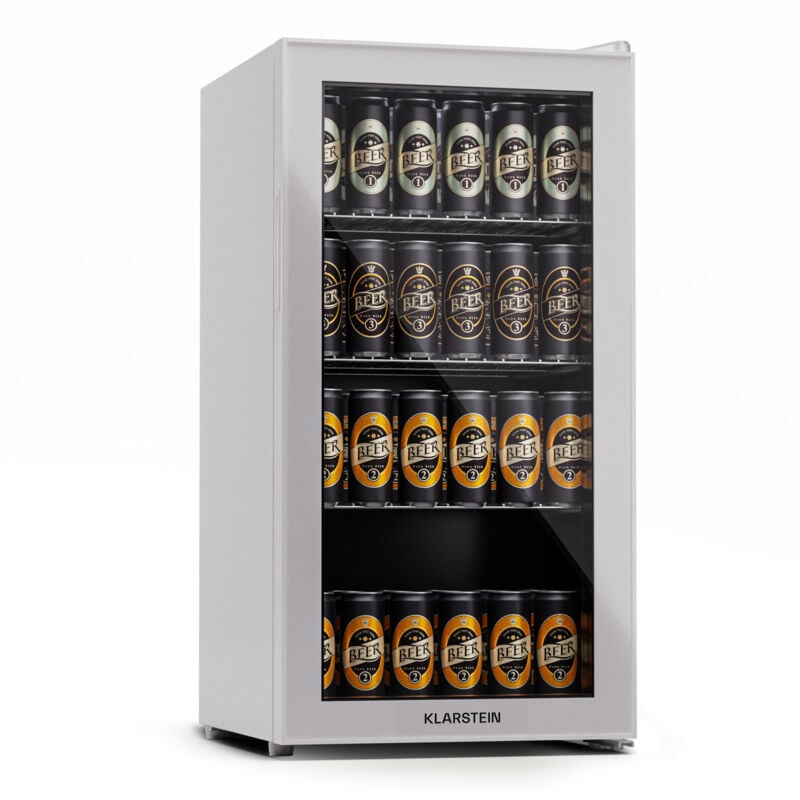 Beer Fridge, 74L Glass Mini Fridge for Bedrooms, Quiet Small Fridge Wine Cooler, Indoor/Outdoor Home Bar Storage for Beverages, Soft Drinks,