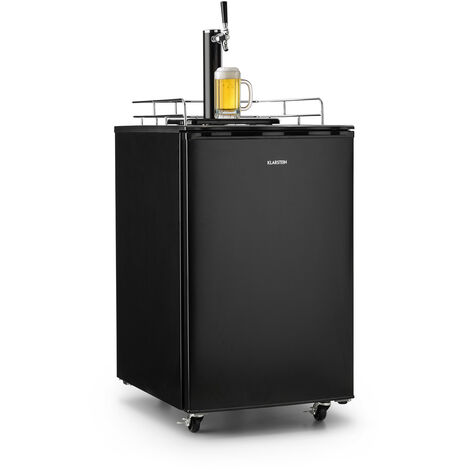 Klarstein Big Spender Single Tireuse à bière mobile, réfrigérateur pour fût -1 à 3°C ,50L max. ,Pompe à bière, Machine à bière, Noir  - Noir - Noir