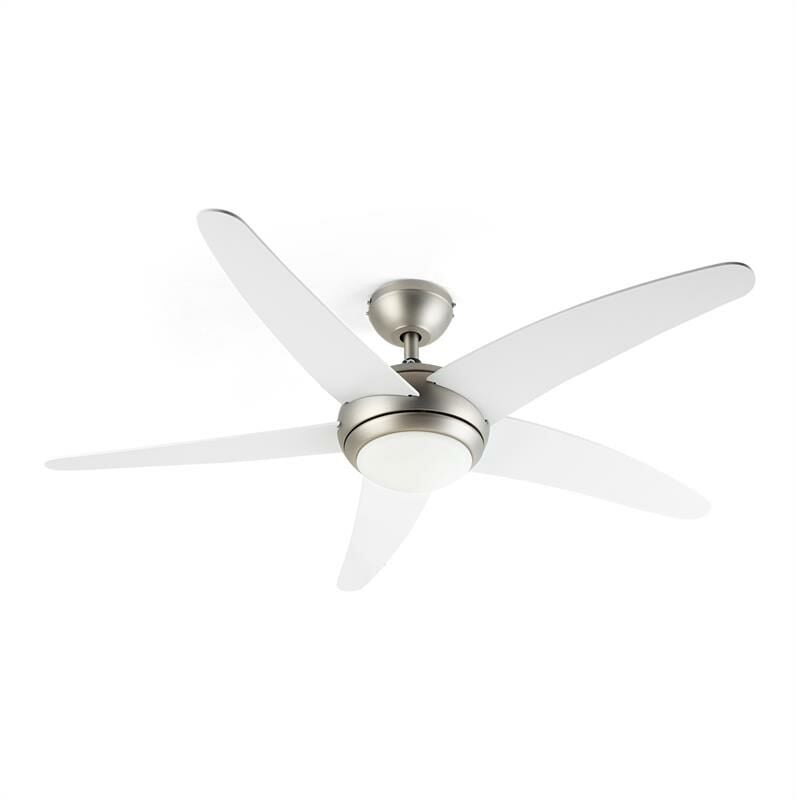 Klarstein - Bolero ventilateur de plafond 134cm éclairage 55W télécommande blanc
