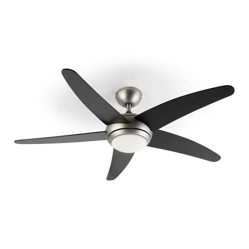 Klarstein - Bolero ventilateur de plafond 134cm éclairage 55W télécommande noir