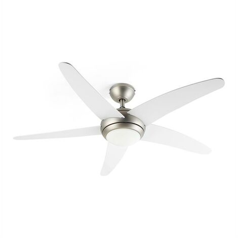 Klarstein Bolero ventilatore da soffitto 2 in 1 134cm lampada 55W telecomando bianco