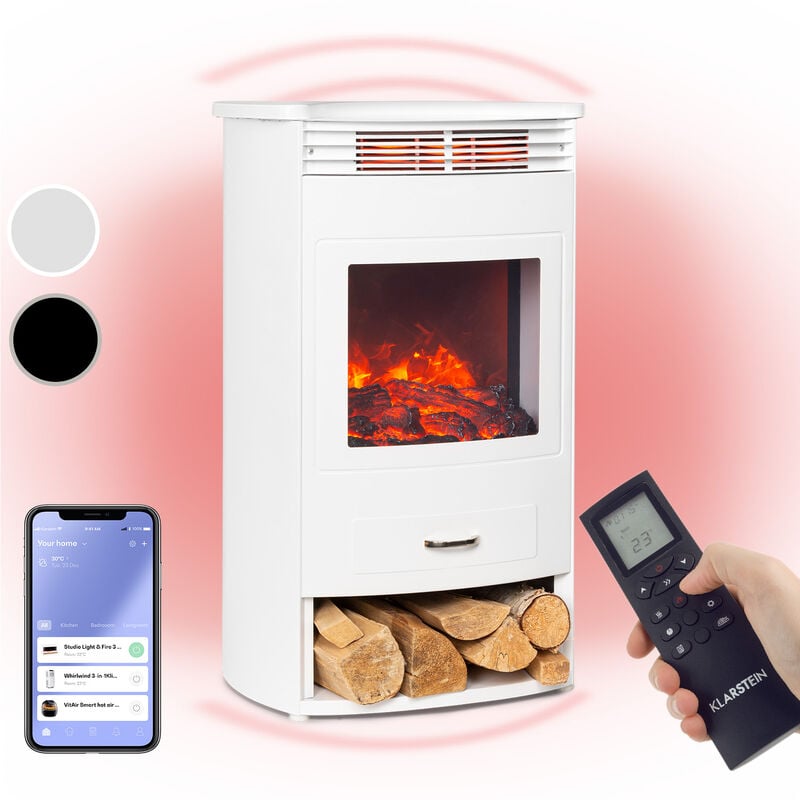 

Chimenea eléctrica inteligente Bormio 950/1900W Termostato Temporizador semanal