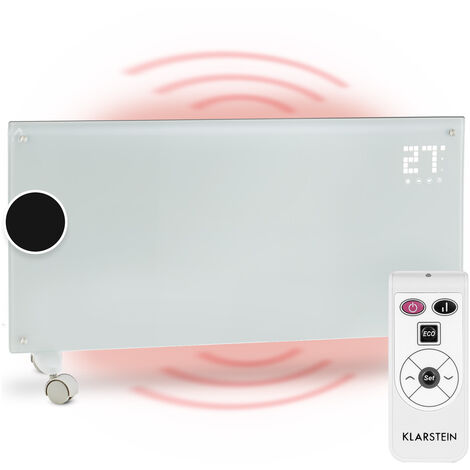 Klarstein Bornholm Radiatore Convettivo Display LED 2 Livelli Riscaldamento Bianco