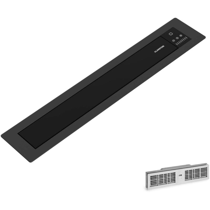 Klarstein - Brisa Hotte Aspirante 60 cm - Cee a+, Débit 710 M³/H, Silencieuse 42-66 dB, Commande Tactile, Led, Technologie Flip-Open, Acier Inox,