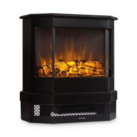 Klarstein Castillo Chauffage de cheminée 1 000/2 000W Éclairage halogène