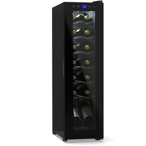 Klarstein – Cave à vin de vieillissement 14 bouteilles – Volume 41L – Température réglable 5-18°C – Porte en verre – Moteur silencieux 44dB