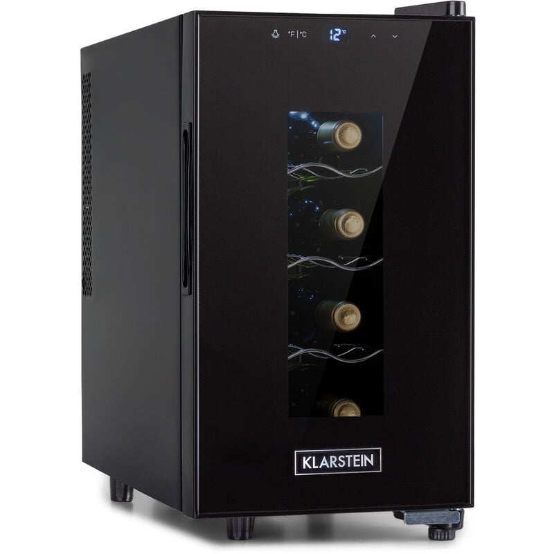 Klarstein - Cave a Vin, Réfrigérateur à Vin sur Pieds avec Porte en Verre, Cave à Vin de Vieillissement, Prosecco, Bière, Ecran Tactile,