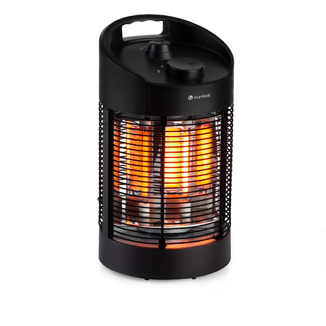 Klarstein Chauffage Electrique à Infrarouge, Chauffage d'Interieur et Jardin de 700W, Oscillation à 360, Minuterie, LED, Chauffage Interieur et Exterieur Terrasse IPX4, Chauffage d'Appoint Sans CO2