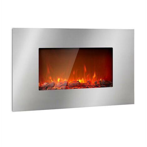 Klarstein – Cheminée électrique décorative 2000W – Effet flamme LED – Télécommande, programmable, minuterie – Pour pièces jusqu'à 40 m²