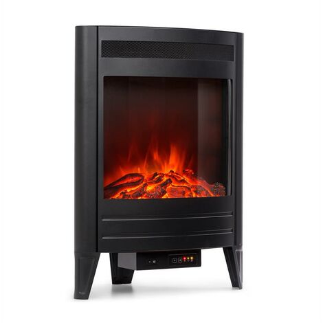 Klarstein Chimenea eléctrica de esquina Vienna 1900W Temporizador semanal Mando a distancia