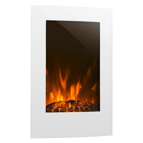 Klarstein Chimenea eléctrica Lausanne de 1000 o 2000 vatios 7 diferentes colores de fondo de cristal
