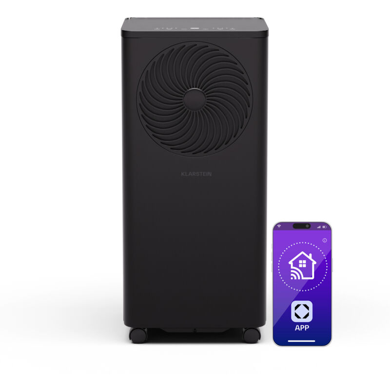 Klarstein - Climatiseur Mobile avec Evacuation, 3 en 1 Climatiseur Portable, Déshumidificateur, Ventilateur, 7000 btu, R290, Compatible Alexa/Google,