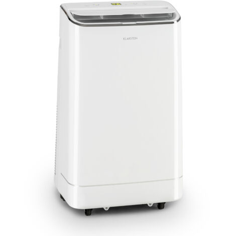 Klarstein Climatiseur Mobile Silencieux, Mini Climatiseur 4 en 1, Refroidissement, Déshumidificateur, Mode Nuit, Application Smartphone, Petit Climatiseur à Faible Conso, 12000 BTU, Blanc neige