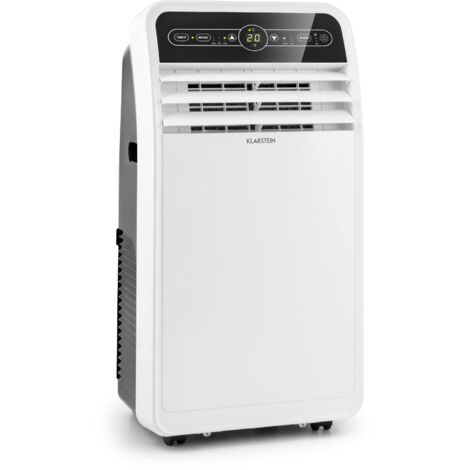 Klarstein Climatiseur Mobile Silencieux, Smart Climatiseur 4 en 1, Mode Nuit, Déshumidificateur, Ventilateur, Mini Climatisation à Faible Conso, Evacuation, Clim Portable de 9000 BTU, Climatiseurs