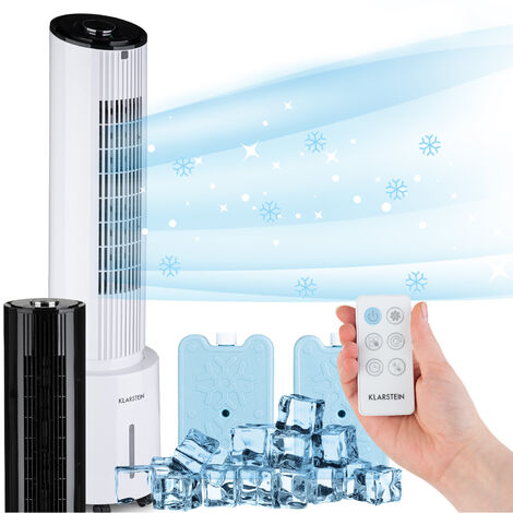 Klarstein Climatizador de aire Waterfall 45 W 4 litros 2 baterías de refrigeración móviles