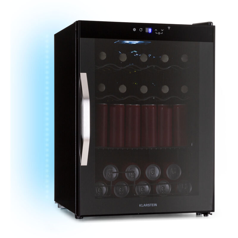 Klarstein Coachella 60 Smart Réfrigérateur à boissons Smart Wifi LED Rétroéclairage Mini Bar Frigo 3 clayettes