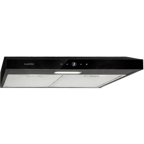 Klarstein Contempo Neo Cappa Sottopensile 60cm 175m³/h Inox Acrilico nero