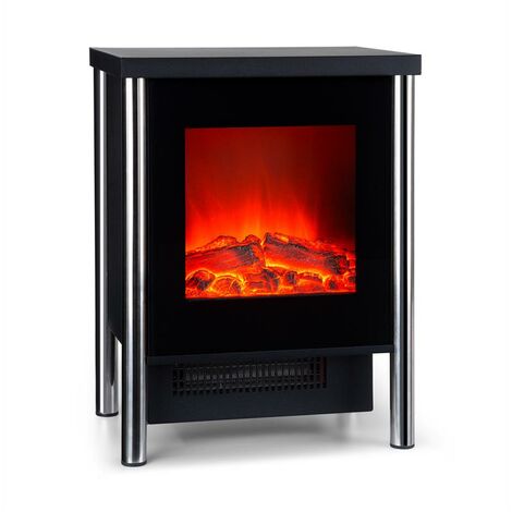 Klarstein Copenhagen Chimenea eléctrica 950/1900W Termostato negra