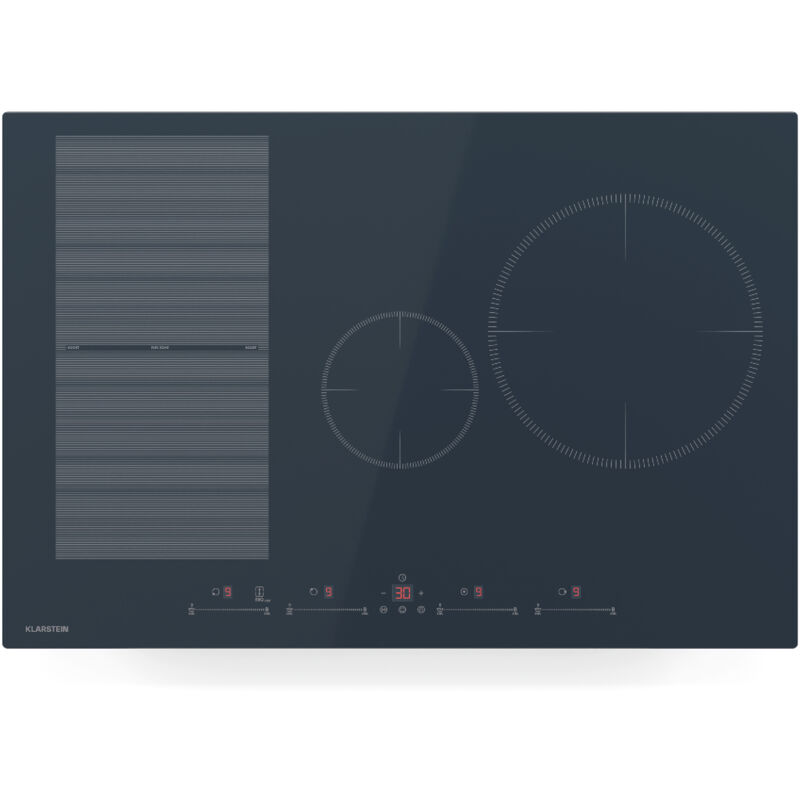 Delicatessa 77 Flex Plaque à Induction Encastrable - 4 Zones, 7500 w Thermoboost, Flexzone, Commande Par Curseur, Verrouillage Parental Et Minuterie,