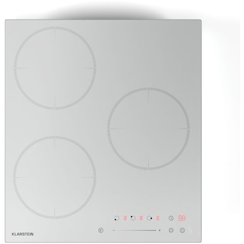 Klarstein - Delicatessa Plaque Induction - 3 Zones, 6600W avec Boosters, Commande Tactile Slider, Minuterie & Sécurité Enfant, Vitrocéramique