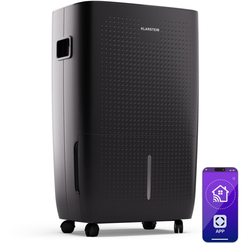 Klarstein - Deshumidificateur d Air Electrique pour Chambre Salle de Bain Déshumidificateurs Silencieux app WiFi Absorbeur d'Humidité Electrique