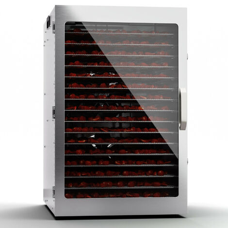 Klarstein Déshydrateur déshydrateur pour légumes fruits champignons & viande déshydrateur en acier inoxydable 2000 W déshydrateur avec 20 grilles métalliques déshydrateur avec minuterie 24H & écran ta