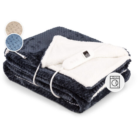 Klarstein Dr. Watson Deluxe XL - Coperta elettrica, 160 W, 9 livelli di temperatura, unità di controllo, 180 x 130 cm