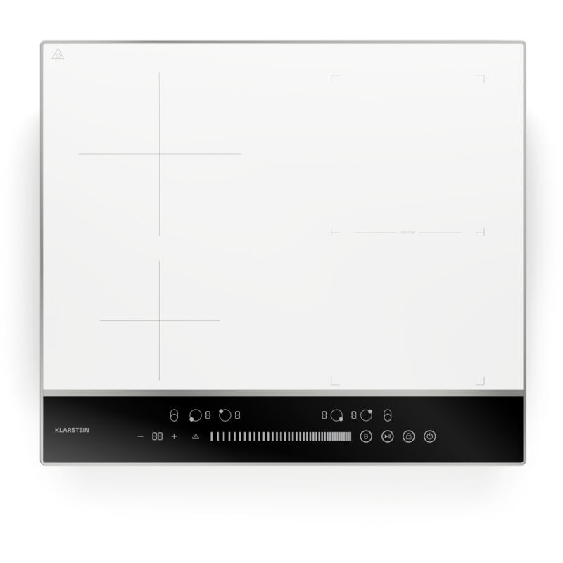 DualTone Hybrid Induktionskochfeld   Flex Zone   LED Display   Slider Control   7200 W Weiß