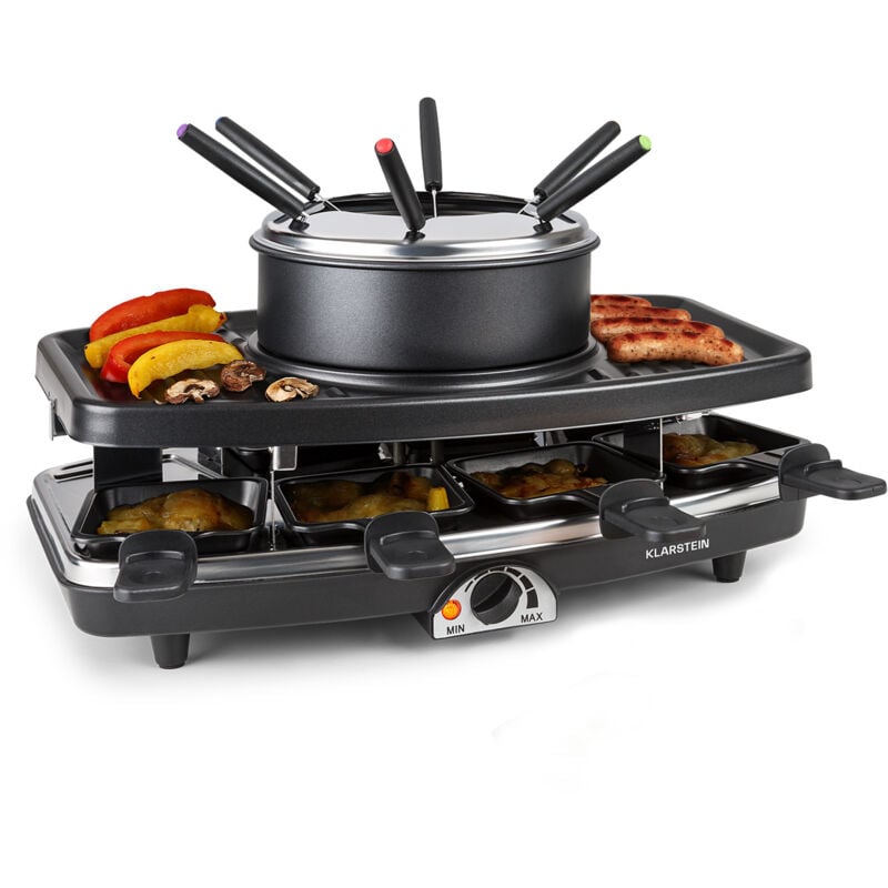 Klarstein - Entrecote grill raclette fondue 1100W 8 personnes