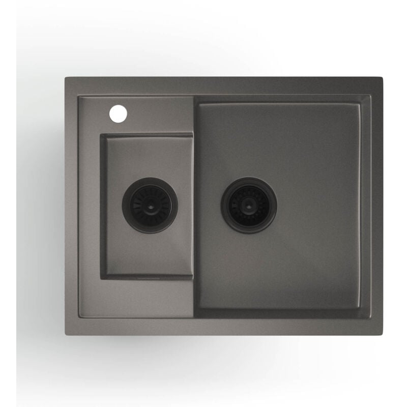 Klarstein - vier de cuisine en acier inoxydable 61x50 cm avec trop-plein et filtre inclus - Parfait pour égouttoir à vaisselle et robinet de cuisine