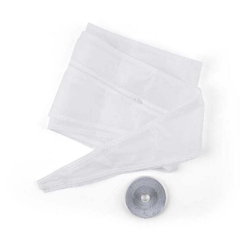 Fensterabdichtungs-set 3, 9 M Reißverschluss Klettband Weiß - Klarstein