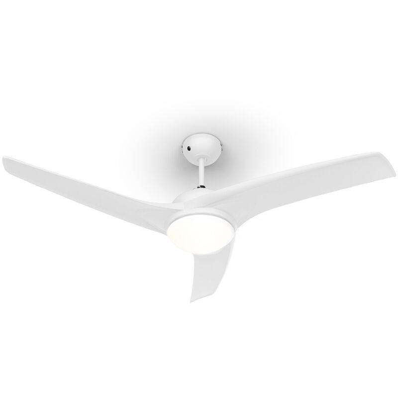Klarstein - Figo ventilateur de plafond 52' 55 w plafonnier 2x42 w télécommande blanc
