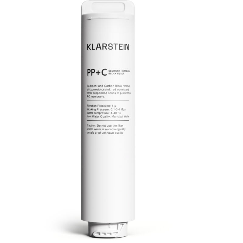 Klarstein - Filtre à Eau ppc de Remplacement Système de Filtration pour Osmoseur Eau Potable Compatible PuraFina 400/600 gpd Elimine les Contaminants