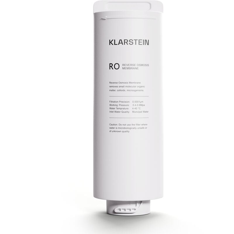 Klarstein - Filtre à Eau ro de Remplacement 24 Mois Système de Filtration pour Osmoseur Eau Potable Compatible PuraFina 400 gpd Elimine les