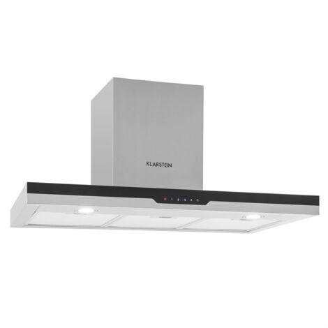 Klarstein Finessa Hotte murale aspirante 90cm 635m³/h design inox & verre