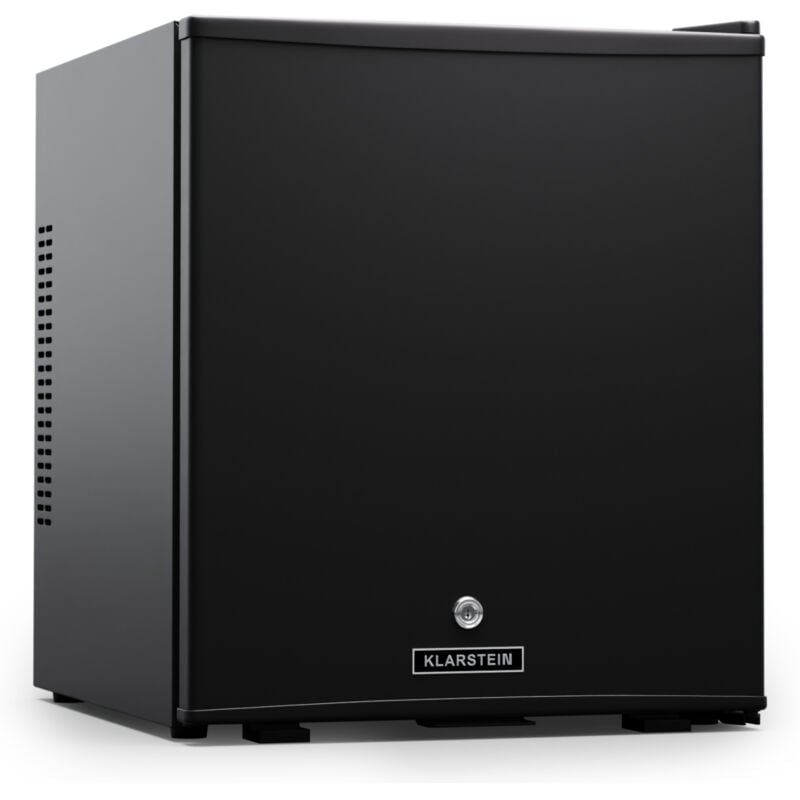 Klarstein - fridge, mini fridge with glass door, 44L mini fridge for drinks & snacks, fridge small & quiet, adjustable shelves, lock, changeable door