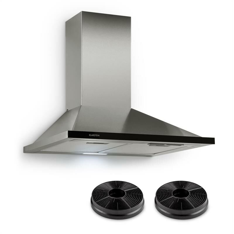 Klarstein - Galina Set hotte aspirante 60cm + filtres pour recyclage d'air 350m³/h