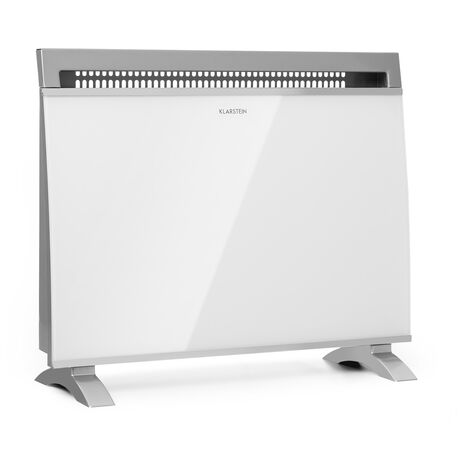 Klarstein Gotland Termoconvettore in Vetro 600, 900 e 1500W, da Pavimento, bianco