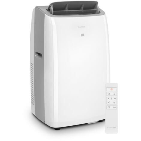 KLARSTEIN Grandbreeze Eco 12K - Climatiseur mobile, déshumidificateur, ventilateur, 3 vitesses, 12000 BTU/1,35 kW, taille de la pièce: 35 à 59 m², débit d'air 460 m³/h,CEE A+ - gris