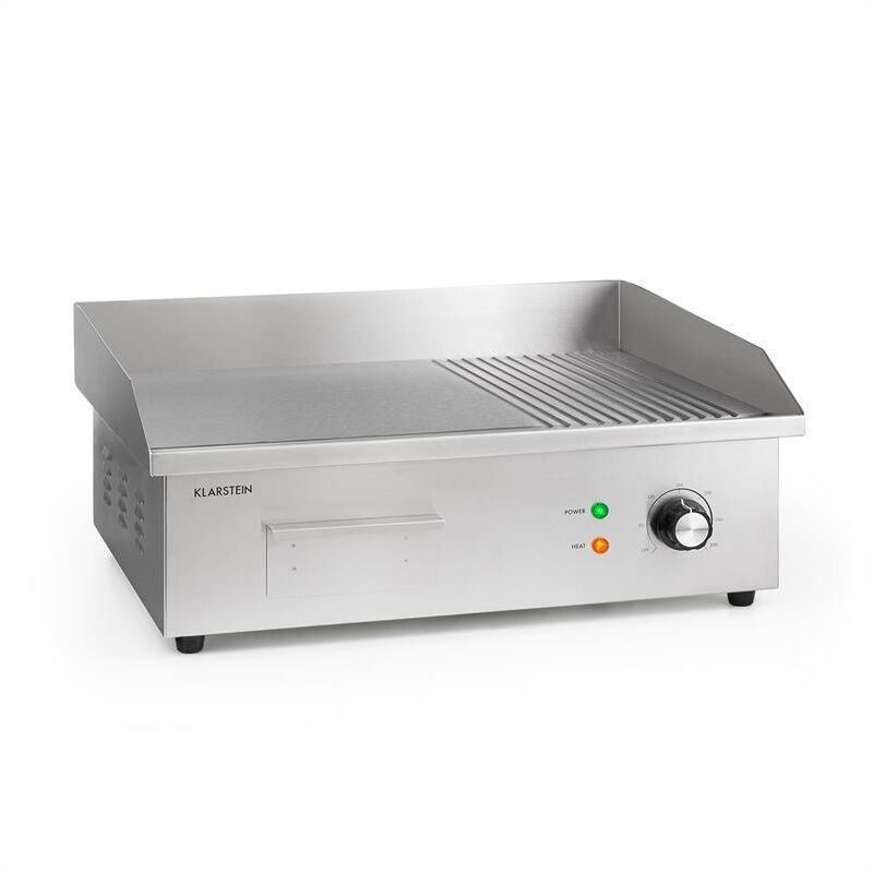 

Grillmeile 3000GR Pro Plancha eléctrica de 3000W Superficie de cocción de 54,5x35cm Lisa/Ondulada