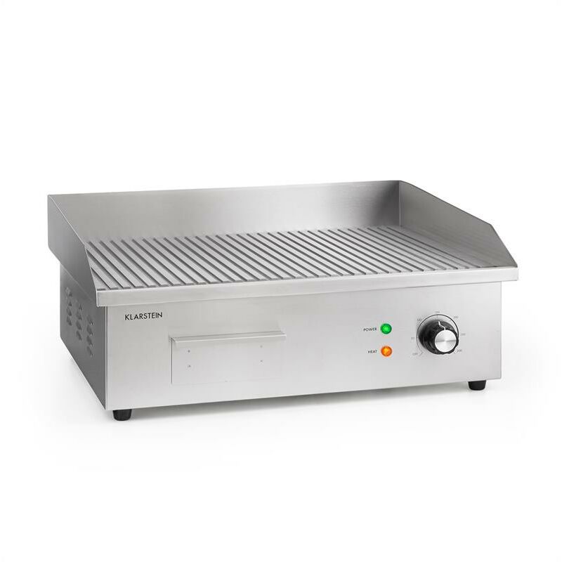Grillmeile 3000R Pro barbecue électrique 3000 W plaque de cuisson rainurée 54.5 x 35cm