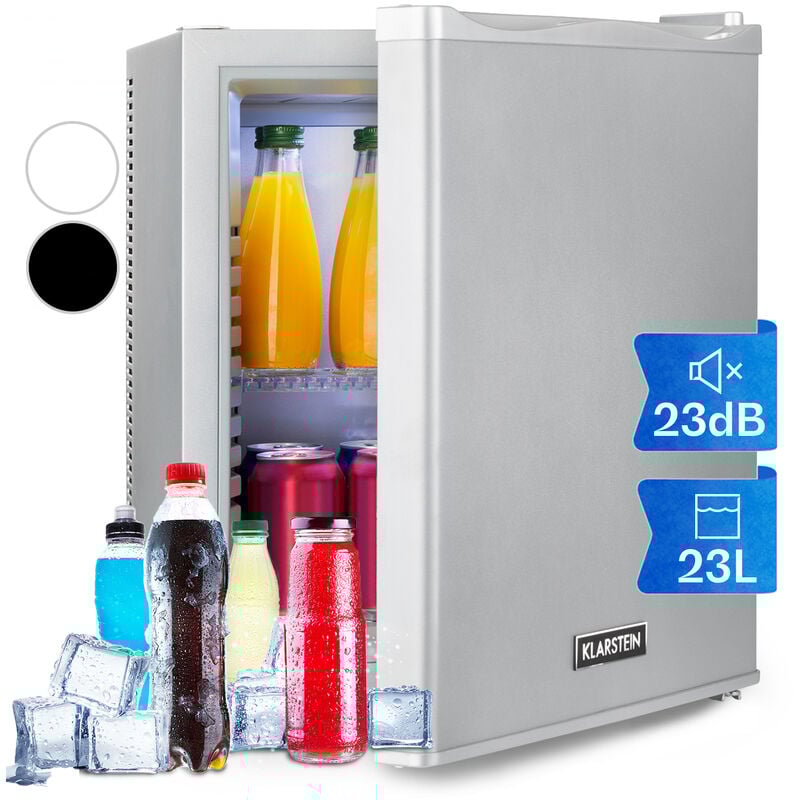 Klarstein - Mini Frigo de Chambre de 23L pour Snacks et Boissons, Petit Frigo Top Silencieux, Mini Bar, Petit Réfrigérateur Camping, Mini Frigo