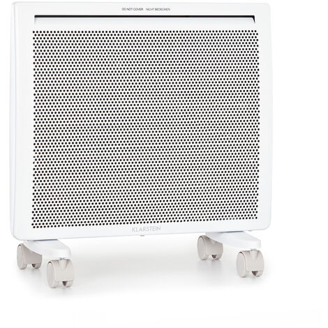 Klarstein Hot Spot Slimcurve Double Wave Stufa 2in1 1000W Timer Settimanale bianco