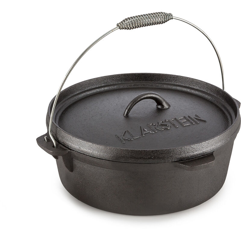 

Klarstein - Hotrod 60 Olla de hierro Olla de BBQ 6 qt / 5,7 L Hierro fundido negro