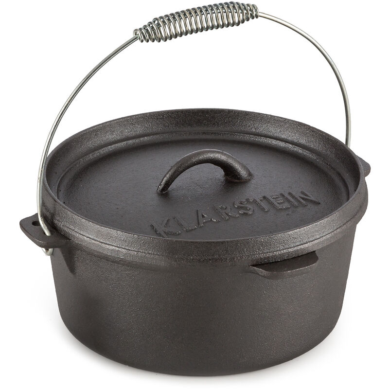 

Klarstein - Hotrod 85 Olla de hierro Olla de BBQ 9 qt / 8,5 L Hierro fundido negro