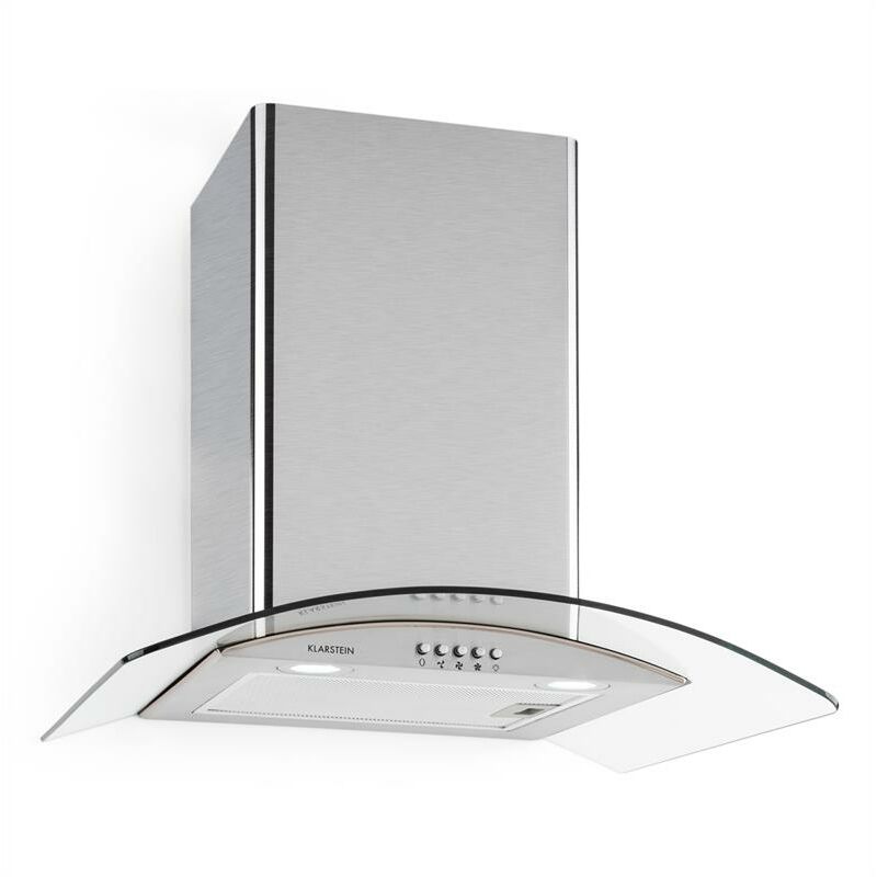 Cappa Aspirante Cucina Incasso Retro Acciaio Parete Filtrante Muro 60 cm 500m³//h