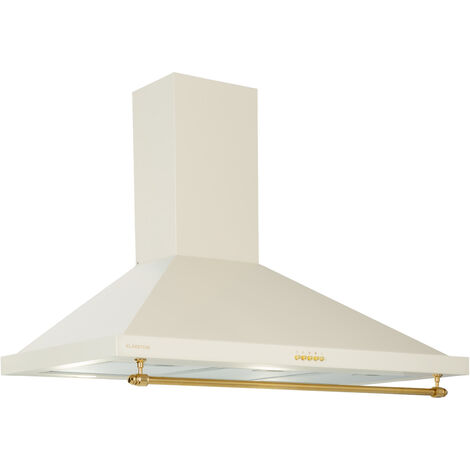 Klarstein – Hotte aspirante cheminée 90 cm – Débit 610 m³/h – Puissance 165W – 3 vitesses – Acier inoxydable avec éclairage LED – Classe A
