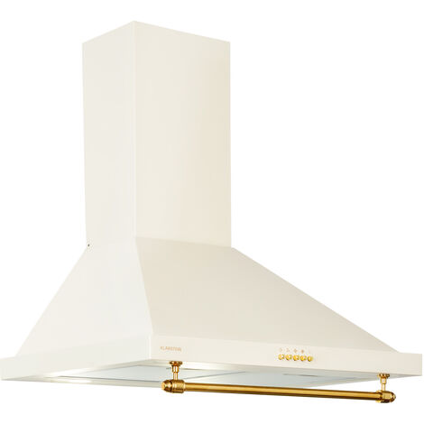 Klarstein – Hotte aspirante décorative 60 cm – Débit 610 m³/h – Silencieuse 69 dB – Éclairage LED – Filtres à graisse aluminium – Mode recyclage
